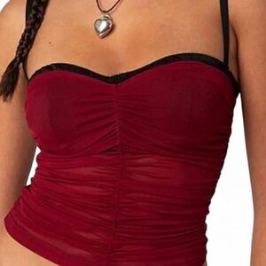 Edikted Corset Bra Top Ruched Camisole